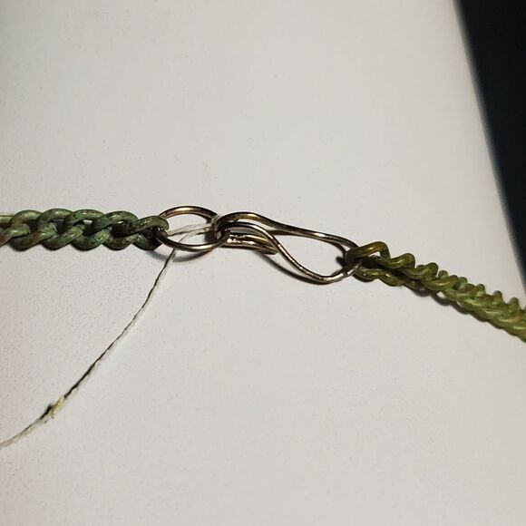 Vintage Green & Brown Necklace - Picture 5 of 5